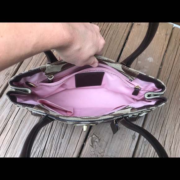 Coach Brown Fabric Hampton Madeline Tote 11557 - Picture 6 of 7